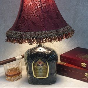 Crown Royal Whiskey Bottle Lamp